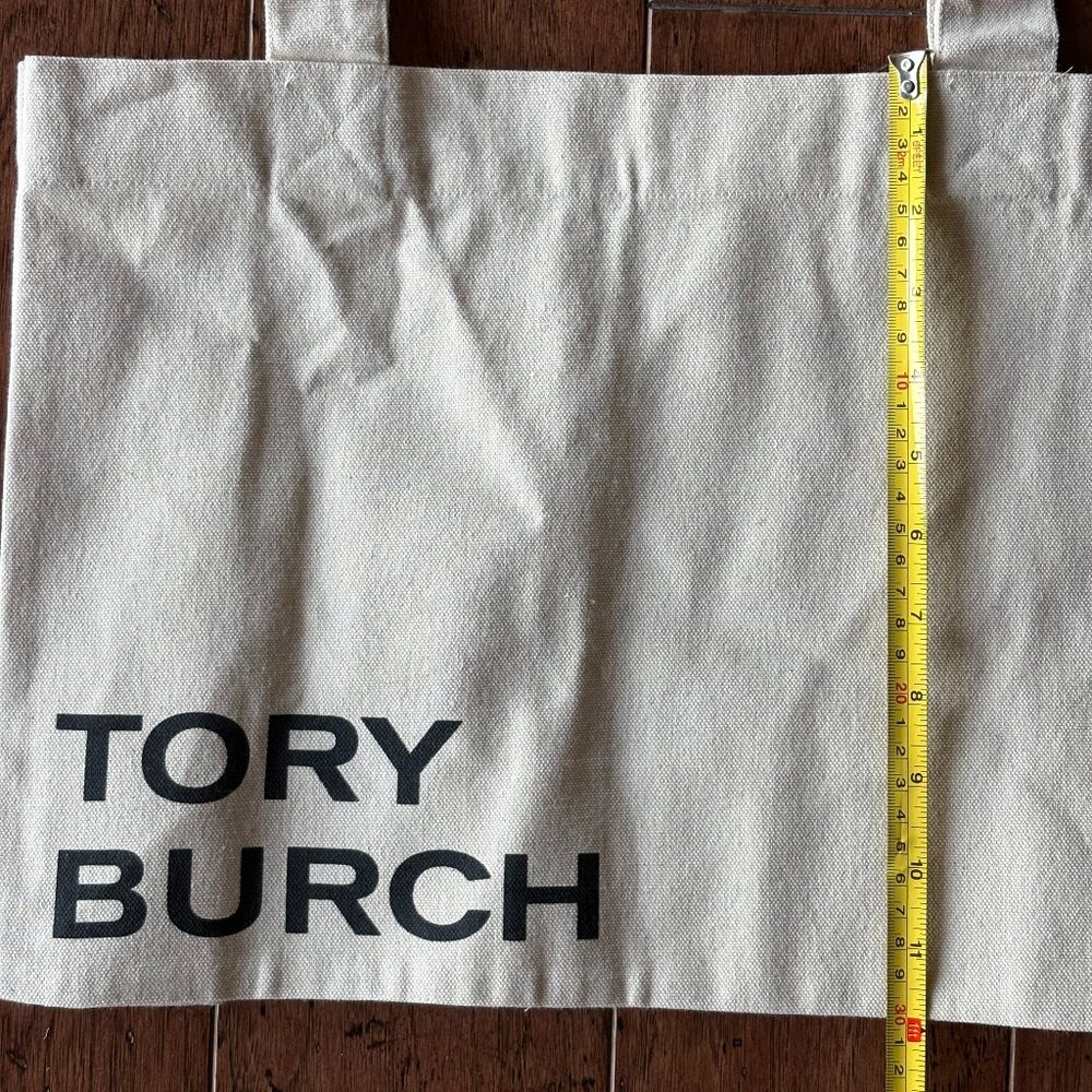 NEW Tory Burch Canvas Tote Bag. Beige. NWOT. - Picture 3 of 5
